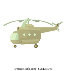 Cartoon illustration of helicopter vector icon for web