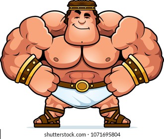 A cartoon illustration of Hercules looking confident.