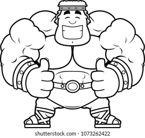 Cartoon Illustration Personal Trainer Thumbs Stock Vector (Royalty Free ...