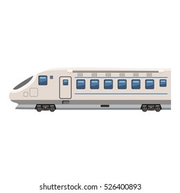  Cartoon Illustration Of High Speed Train Vector Icon For Web Design