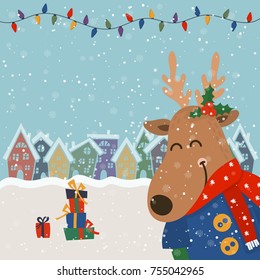 Cartoon illustration holiday theme