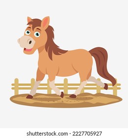 Cartoon Illustration Of A Horse