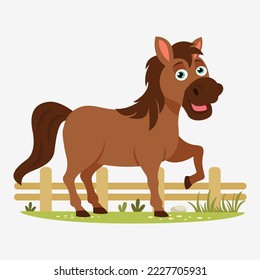 Cartoon Illustration Of A Horse