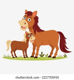 Cartoon Illustration Of A Horse