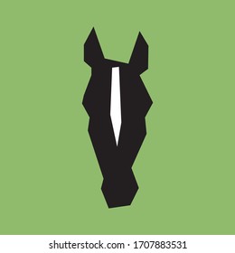 Cartoon illustration of a horse head. Editable vector file.