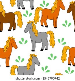 
cartoon illustration horse cartoon pattern
