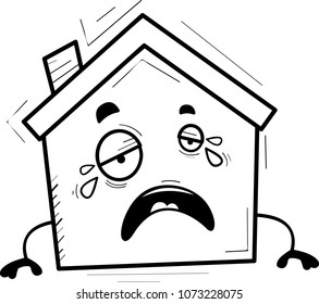 A cartoon illustration house