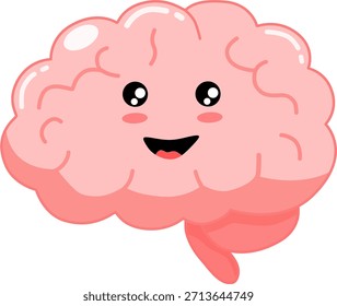 Cartoon Illustration of a Human Brain