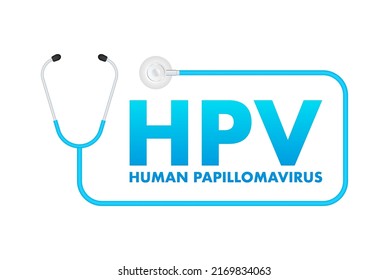 Cartoon illustration with human papillomavirus. Human papillomavirus. Vector illustration