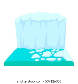 Cartoon illustration of iceberg vector icon for web