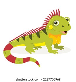 Cartoon Illustration einer Iguana