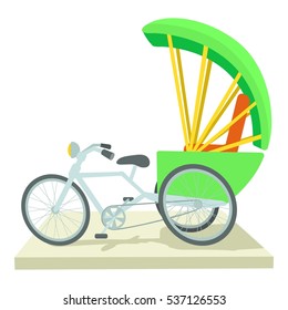 Cartoon illustration of indian bicycle vector icon for web