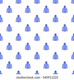 Cartoon illustration of jacket with hood vector pattern for web