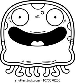 A cartoon illustration of a jellyfish smiling.
