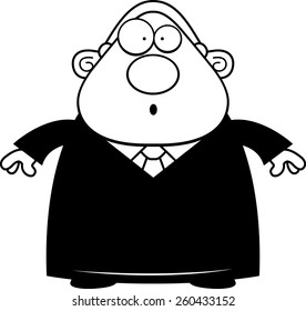 A cartoon illustration of a judge looking surprised.