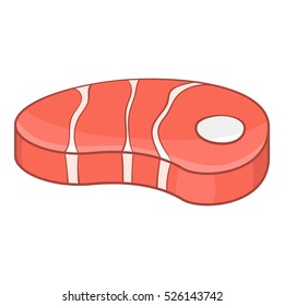 Cartoon illustration of juicy meat vector icon for web