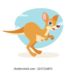 Cartoon Illustration Of A Kangaroo