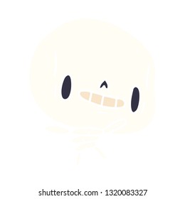 cartoon illustration kawaii cute dead skeleton 