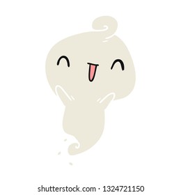 cartoon illustration kawaii cute dead ghost