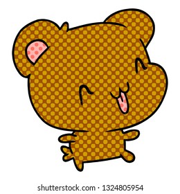 cartoon illustration kawaii cute happy bear