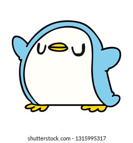 cartoon illustration kawaii of a cute penguin