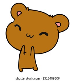 cartoon illustration kawaii cute teddy bear