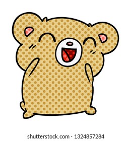 desenho animado ilustração kawaii bonito ursinho