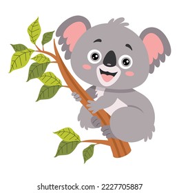 Cartoon-Illustration eines Koala