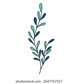 Cartoon illustration of a leafy green plant with simple stylized foliage. Suitable for game design, forest backgrounds, or decorative nature icons.