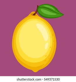Cartoon Illustration of a Lemon