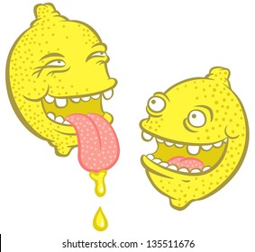 Cartoon illustration of lemons