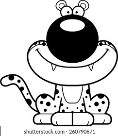 A cartoon illustration of a leopard smiling.