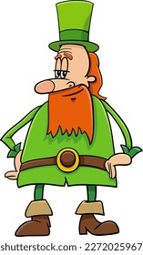 Cartoon illustration of Leprechaun character on Saint Patrick Day festival