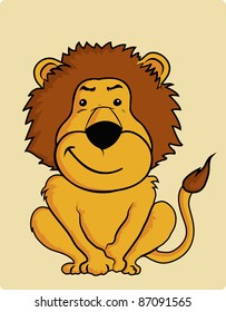 cartoon illustration of lion