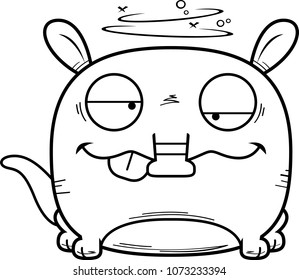 A cartoon illustration of a little aardvark with a goofy expression.