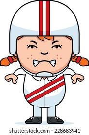 A Cartoon Illustration Of A Little Daredevil Looking Angry.