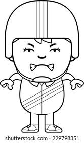 A Cartoon Illustration Of A Little Daredevil Looking Angry.