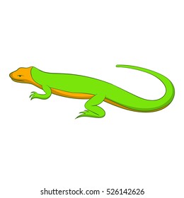 Cartoon illustration of little lizard vector icon for web