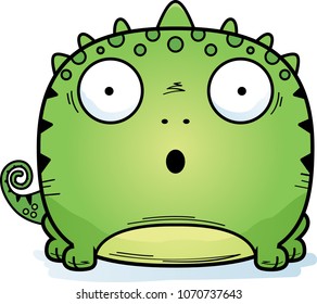 A cartoon illustration of a lizard looking surprised.