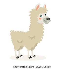 Cartoon Illustration Of A Llama
