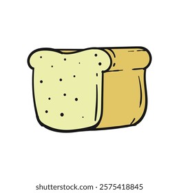 Cartoon illustration of a loaf of sliced bread