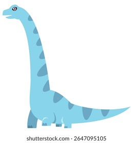 Cartoon Illustration of a Mamenchisaurus