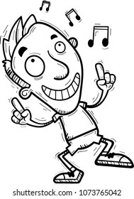 A cartoon illustration of a man dancing.
