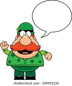 Cartoon illustration of a man dressed for St. Patrick's Day. 