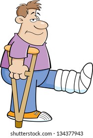 2,505 Cartoon man on crutches Images, Stock Photos & Vectors | Shutterstock