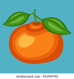 Cartoon Illustration of a Mandarin
