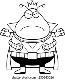 A cartoon illustration of a Martian king looking angry.