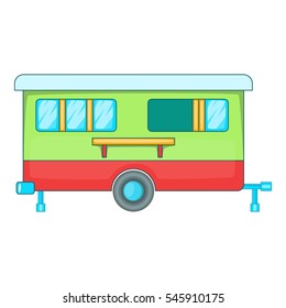 Cartoon illustration of mobile home vector icon for web design
