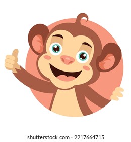 Cartoon Illustration Of A Monkey