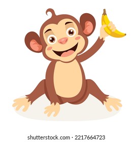 Cartoon Illustration Of A Monkey